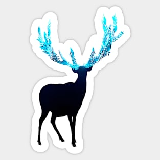 Greenery Deer - Sterling Magenta Sticker